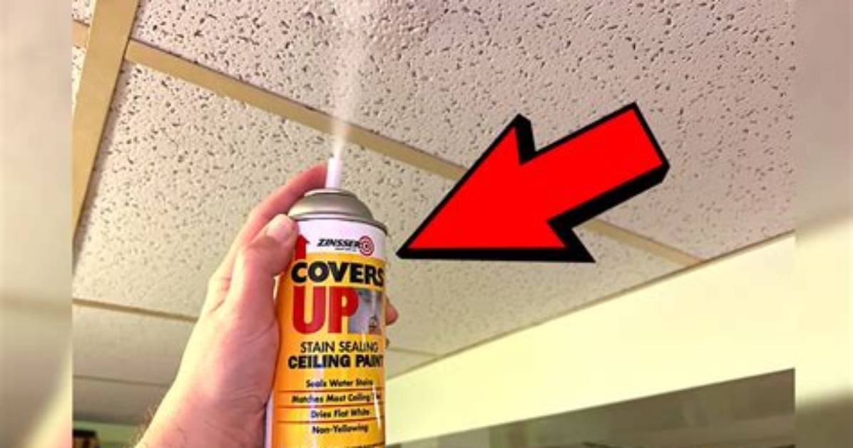 How to Paint Ceiling Tiles with Water