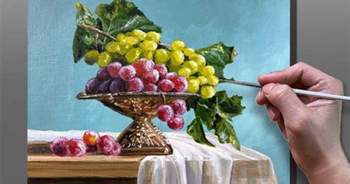 How to Paint Grapes With