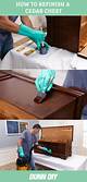 How to Refinish a Cedar Chest with Veneer & Paint