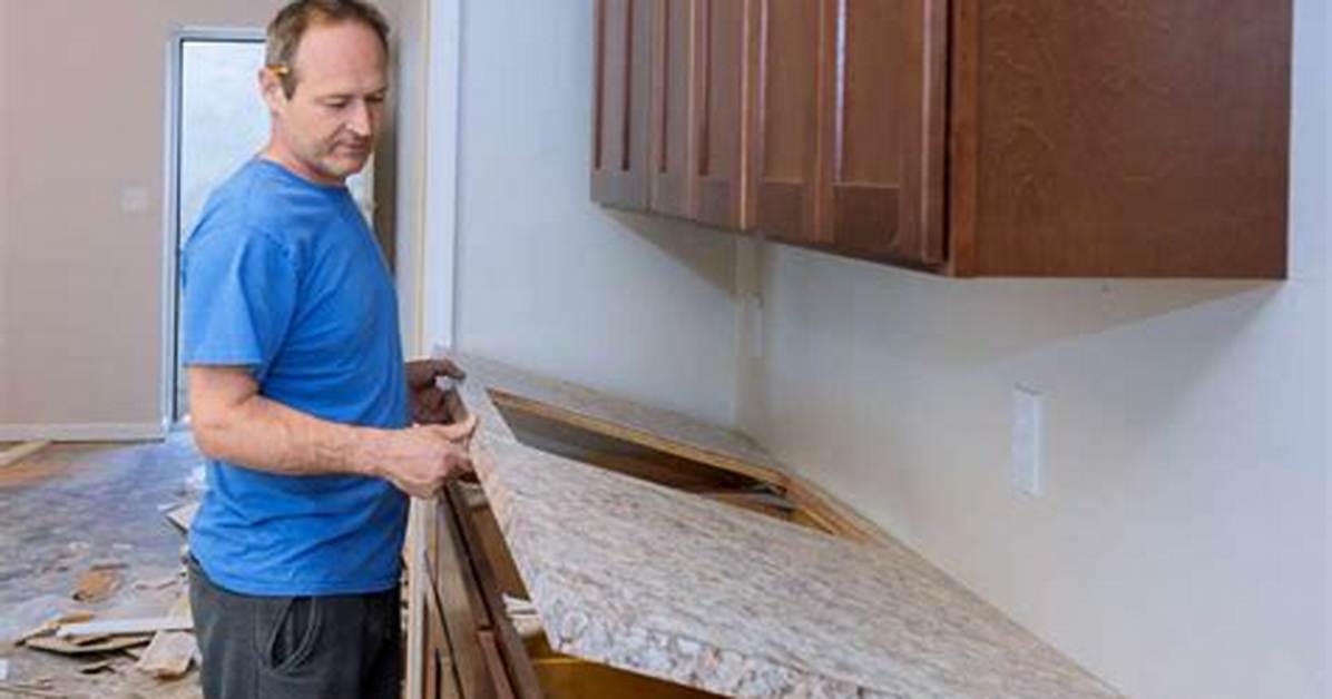 How to Remove a Countertop That Has Been Glued to the Cabinets