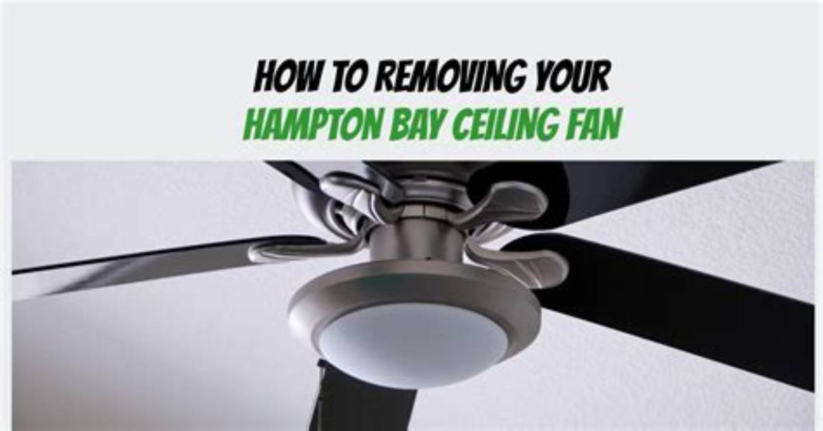 How to Remove a Hampton Bay Flush Mount Ceiling Fan