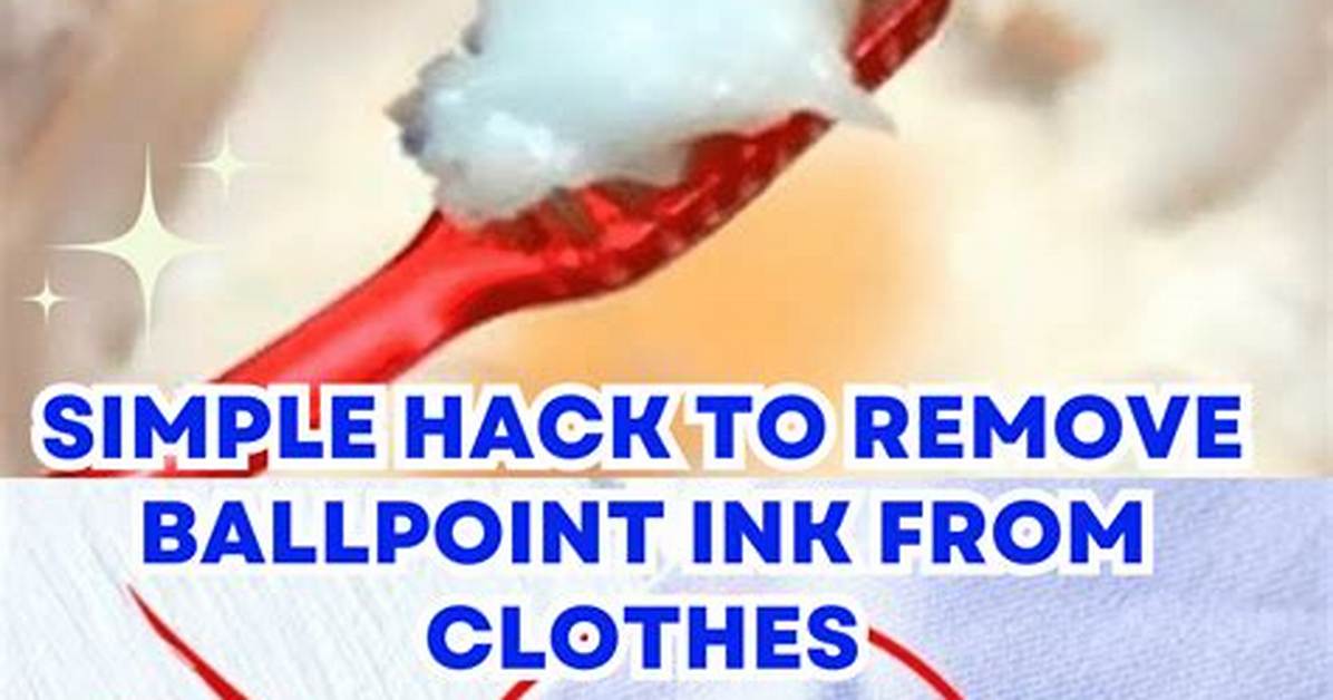 How to Remove Ballpoint Pen Ink From