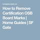 How to Remove Certification Osb Board Marks