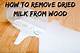 How to Remove Dried Milk from Kitchen Cabinets