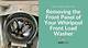 How to Remove Front of Whirlpool Thin Twin Washer