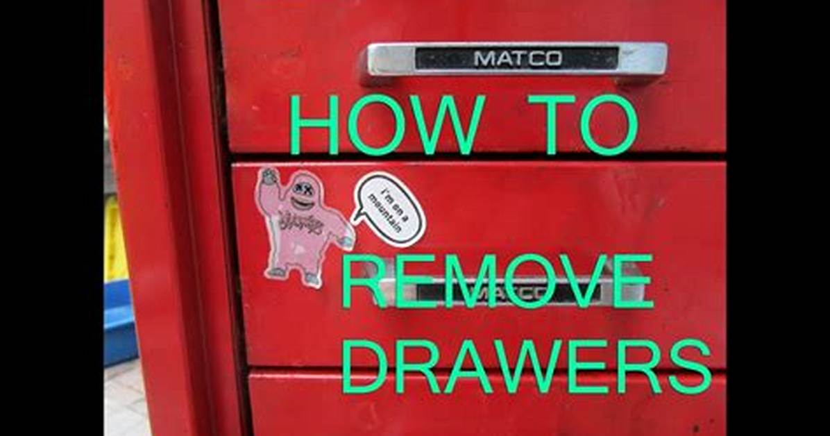 How to Remove Matco Toolbox Drawer