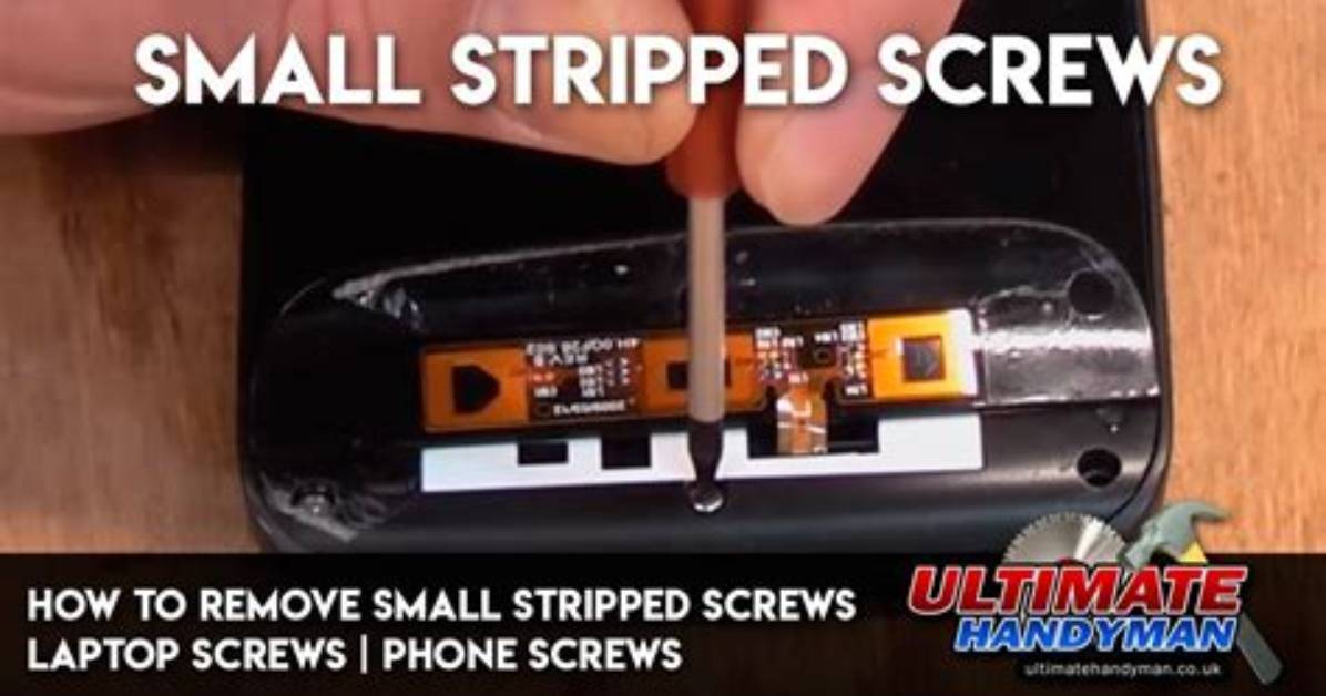 How to Remove Tiny Screws