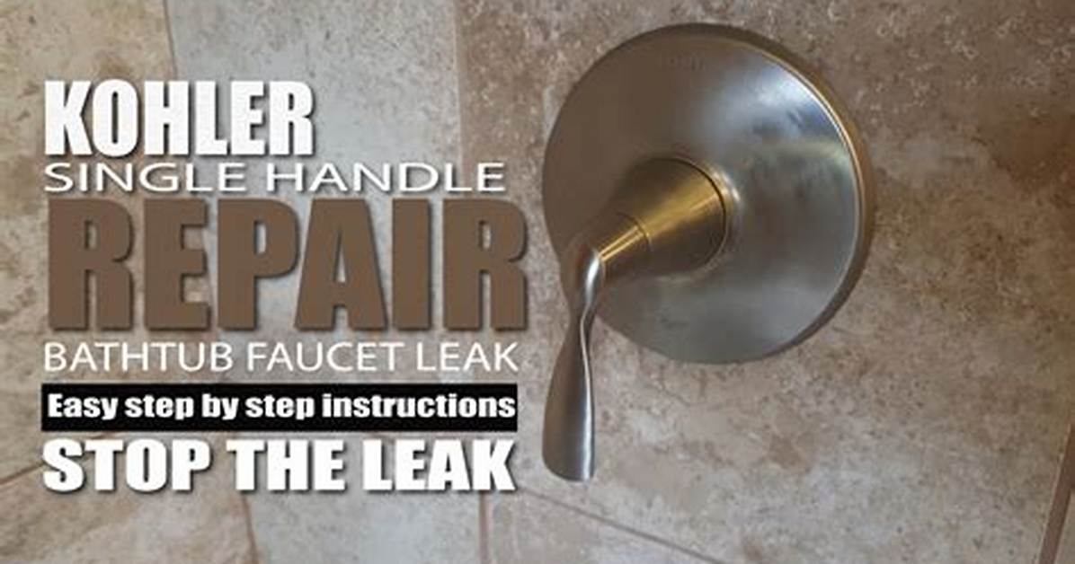 How to Repair a Kohler Single Handle Shower
