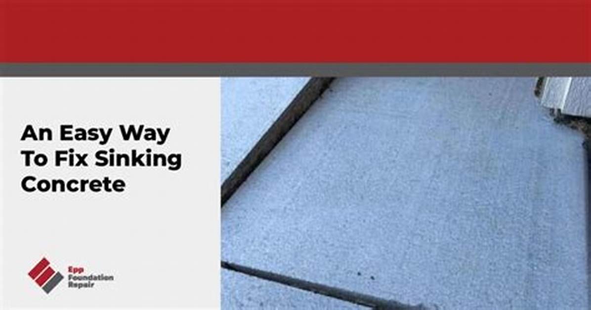 How to Repair Sinking Concrete