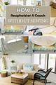 How to Reupholster a Couch Without a Removable Cushion