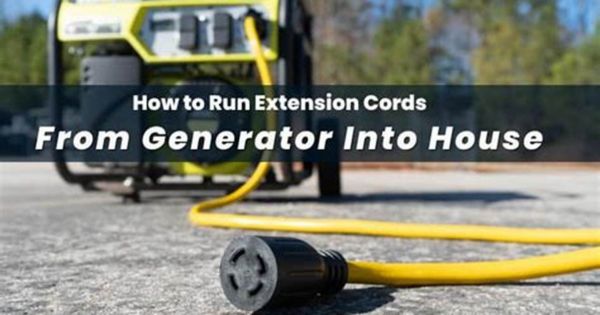 How to Run a Generator Cord Through a Wall
