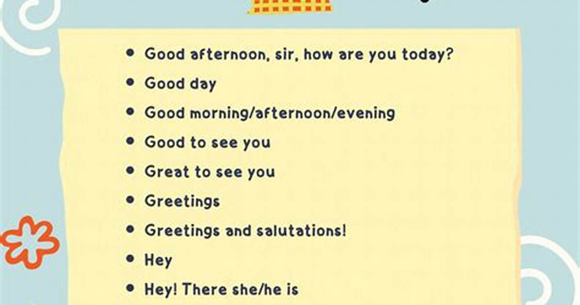How to Say Hi In