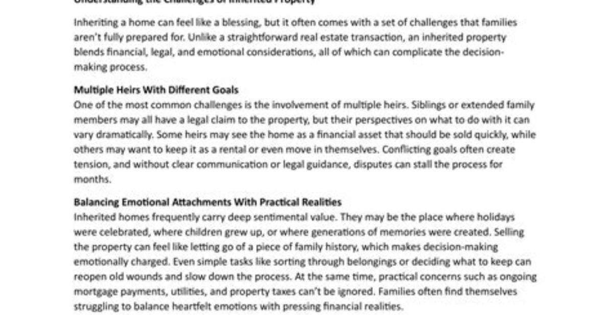 How to Sell a House Inherited with Your Siblings?