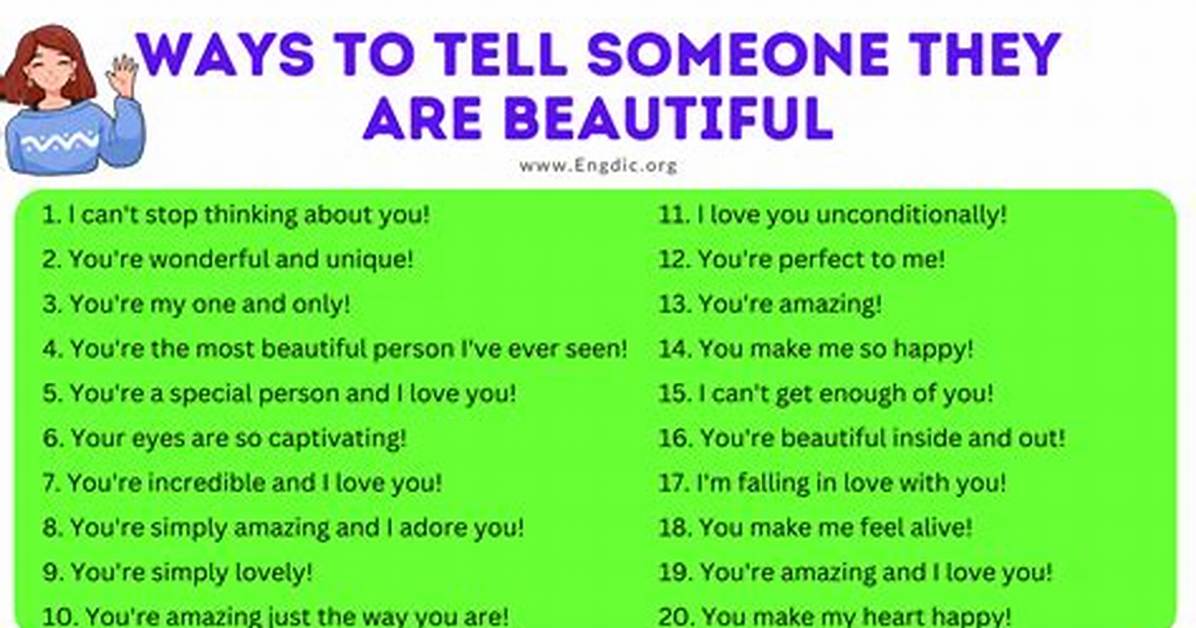How to Tell Someone They Are