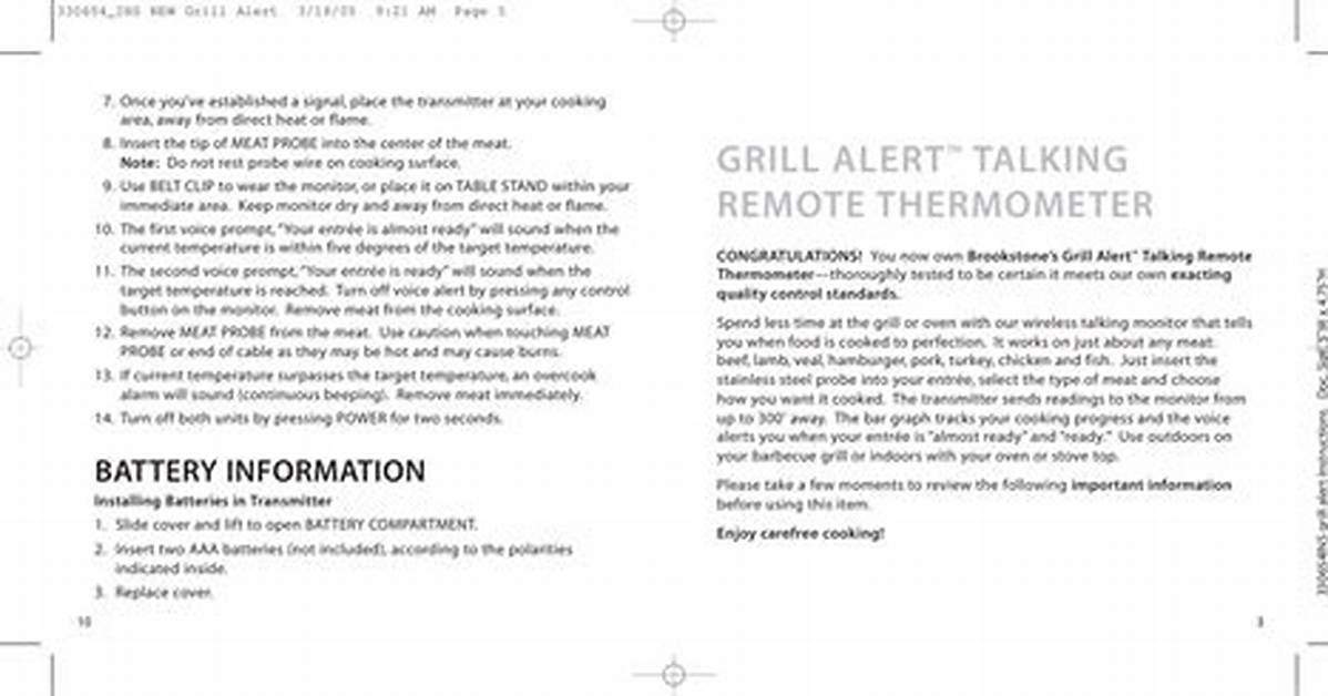 How to Troubleshoot a Brookstone Grill Alert