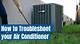 How to Troubleshoot a Nordyne Air Conditioner