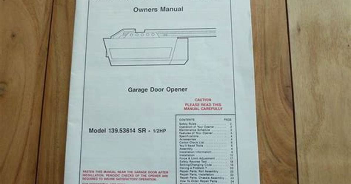 How to Troubleshoot a Sears Model 139 655000 Garage Door