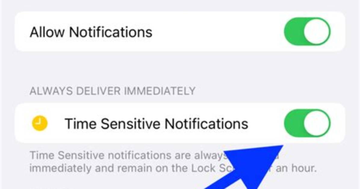 How to Turn on Time Sensitive