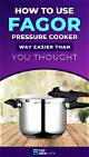 How to Use a Fagor Pressure Cooker