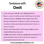 How to Use Omit in a Sentence?