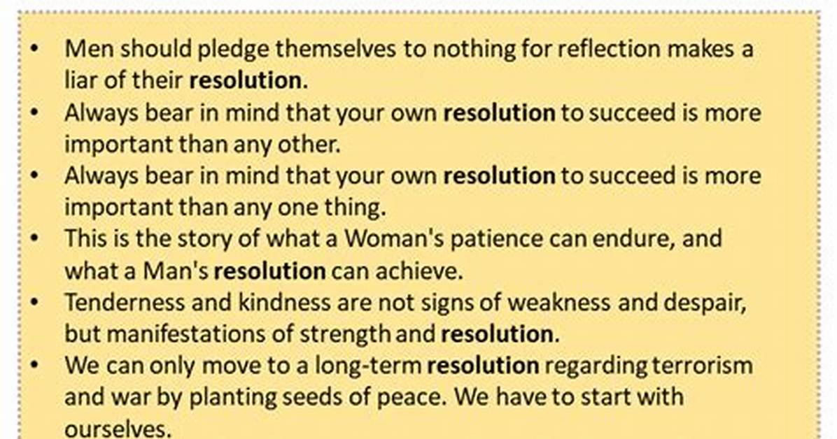 How to Use Resolution in a Sentence?
