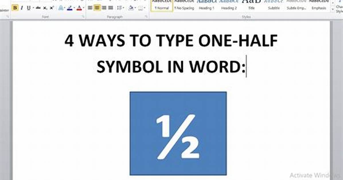How to Use the Word Half?
