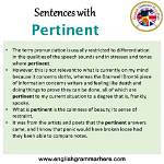 How to Use the Word Pertinent in a Sentence?