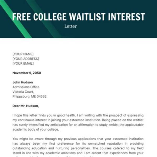 How to Write a Waitlist Letter
