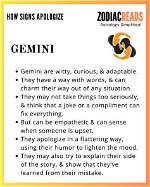 How Would a Gemini Apologize?