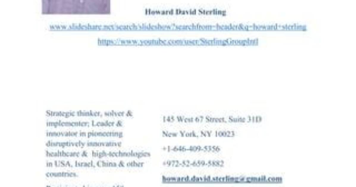 Howard David Sterling Renowned Expert in Law