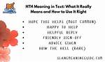 Hth Meaning in Text: a Comprehensive Guide to Understanding Its Usage and Context