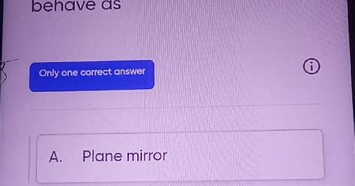 If the Mirror Is Immersed in Water (Of Refractive Index 1.33), What Is Its Focal Length?