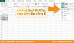 In Excel How Do You Sort Alphabetically?