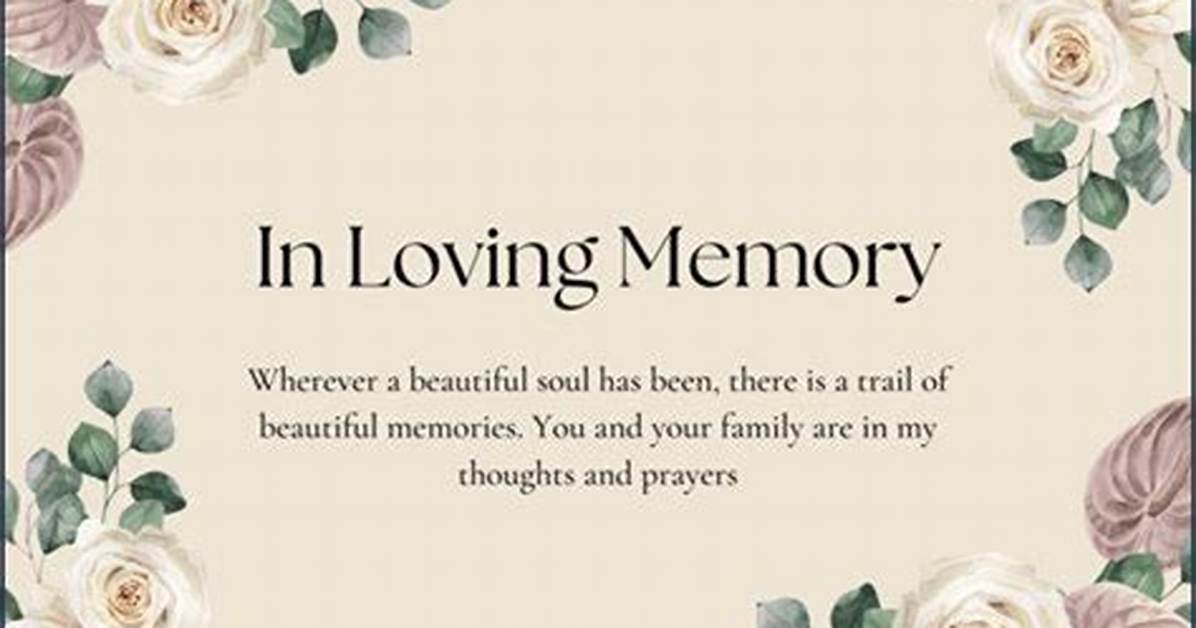 In Memoriam Cherished Memories of Jesus