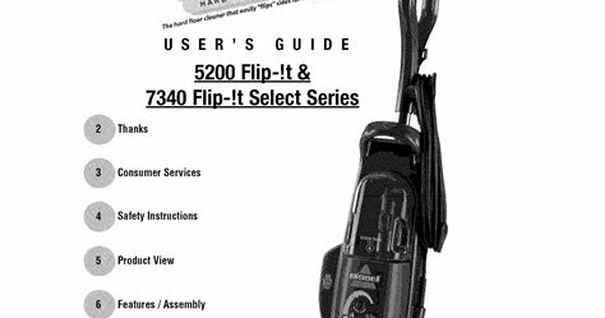 Instructions for a Bissell Flip It