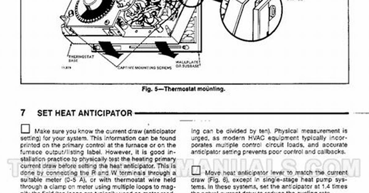 Instructions for a Honeywell T8011R Thermostat