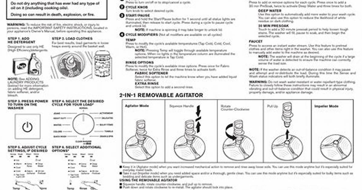 Instructions for a Whirlpool