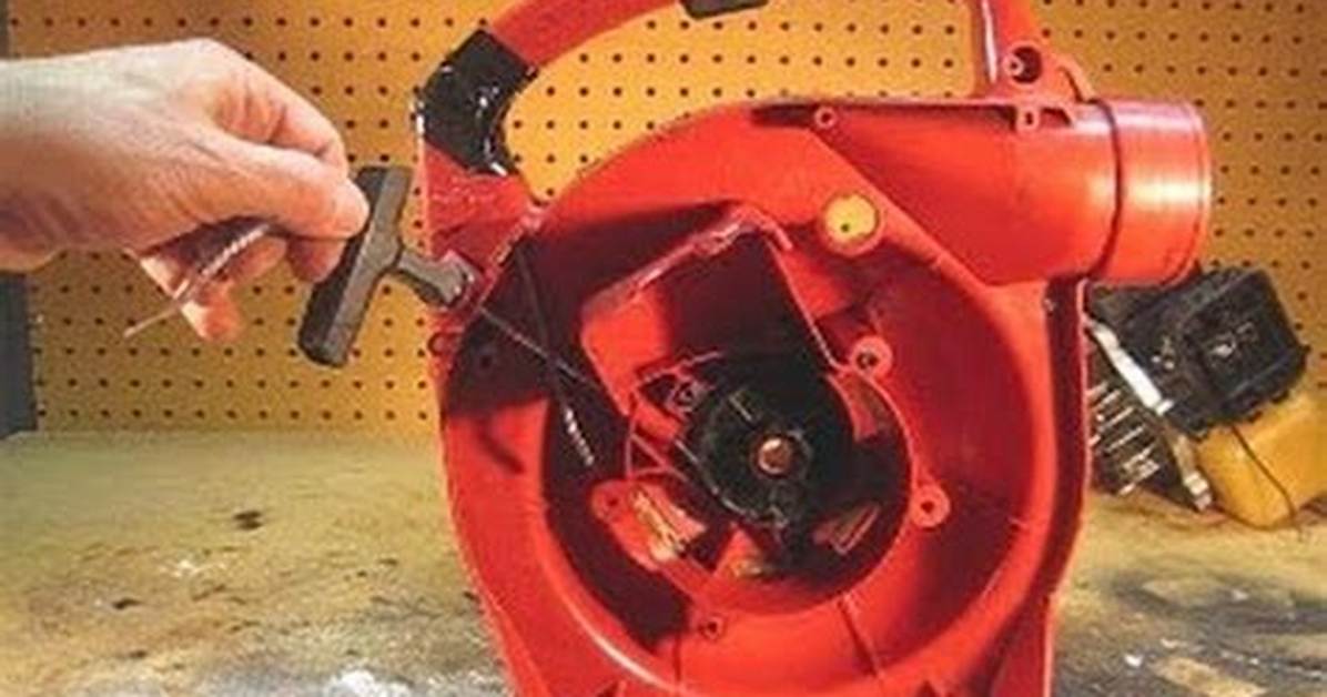 Instructions for the Homelite Leaf Blower Pull Cord