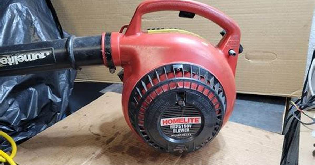 Instructions for the Homelite Leaf Blower