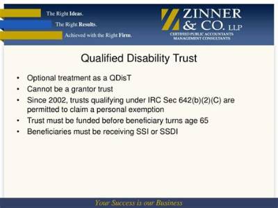 Is a Qualified Disability Trust a Special Needs Trust?