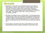 Is Brocade a Verb?