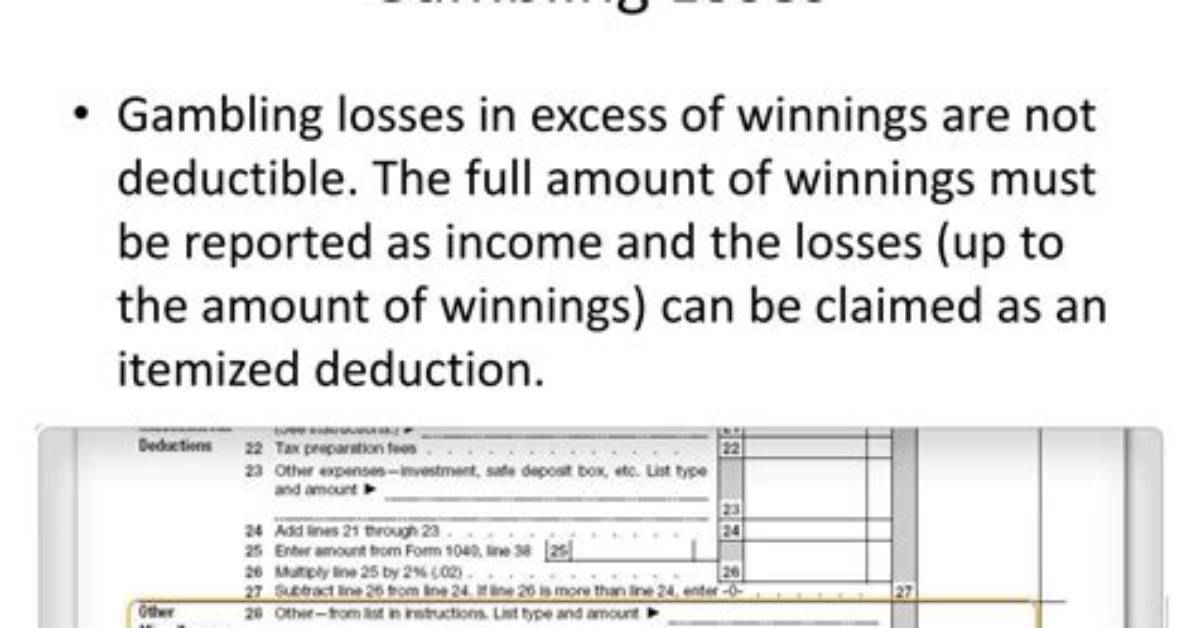 Is Gambling an Itemized Deduction?