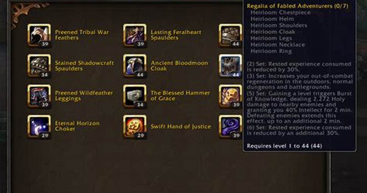 Is Heirloom Gear Worth It in Shadowlands?