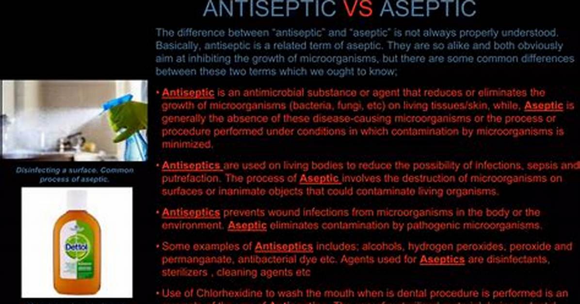 Is It Aseptic or Antiseptic?