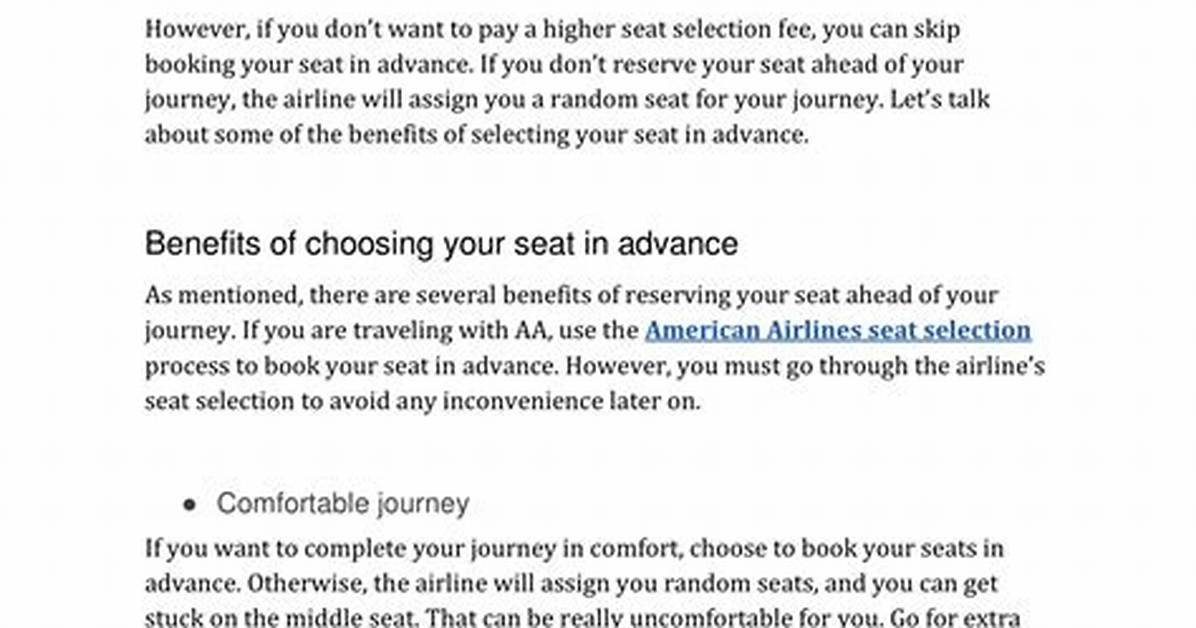 Is It Worth Paying for Seat Selection?