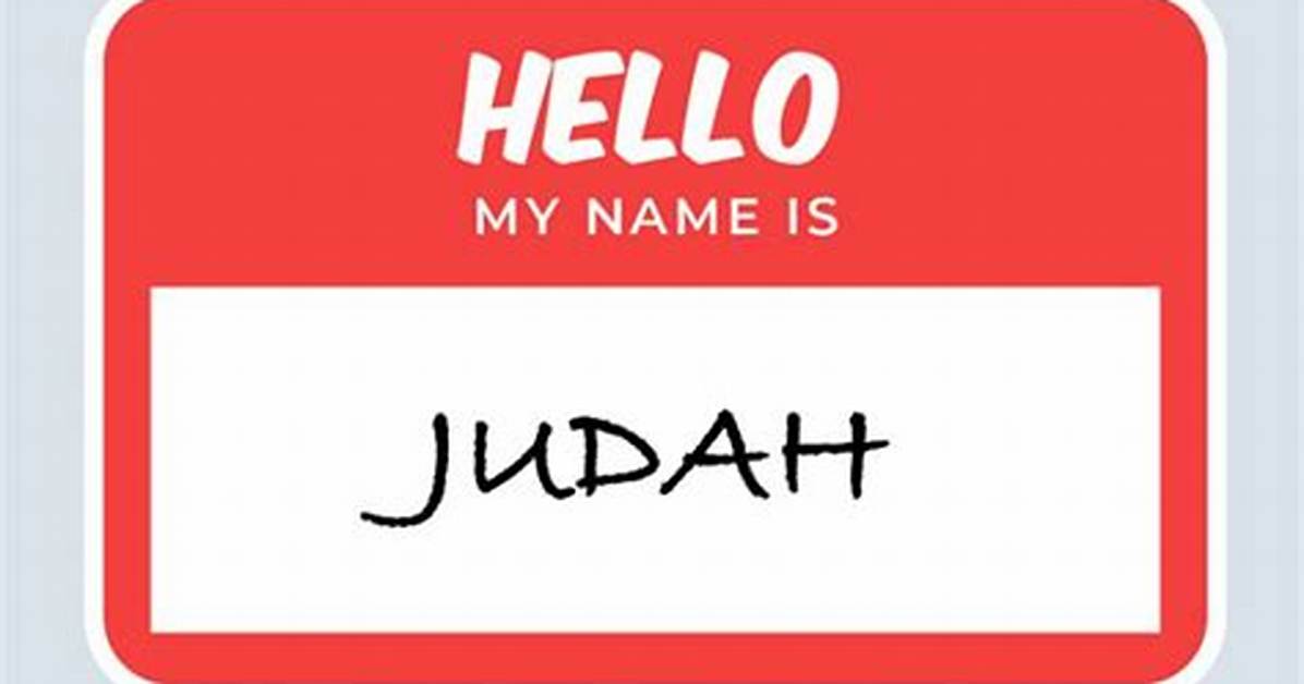 Is Judah a Good Name?