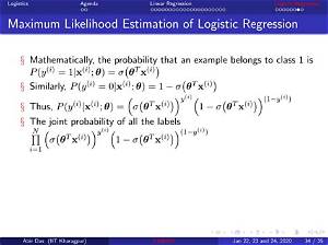 Is Logistic Regression Log Likelihood?