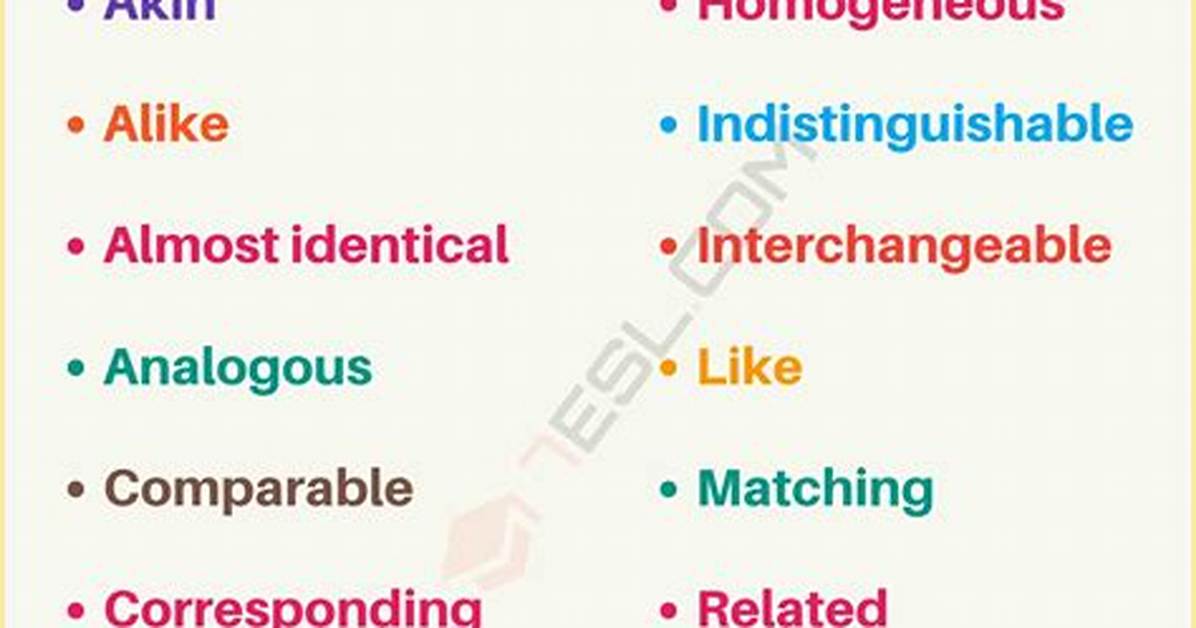Is There a Word for Similar but Different?