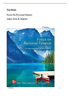 Jack R. Kapoor Focus on Personal Finance: Mastering Wealth Management