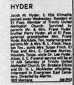 Jacob Hyder Obituary, What Was Jacob Hyder Cause of Death?